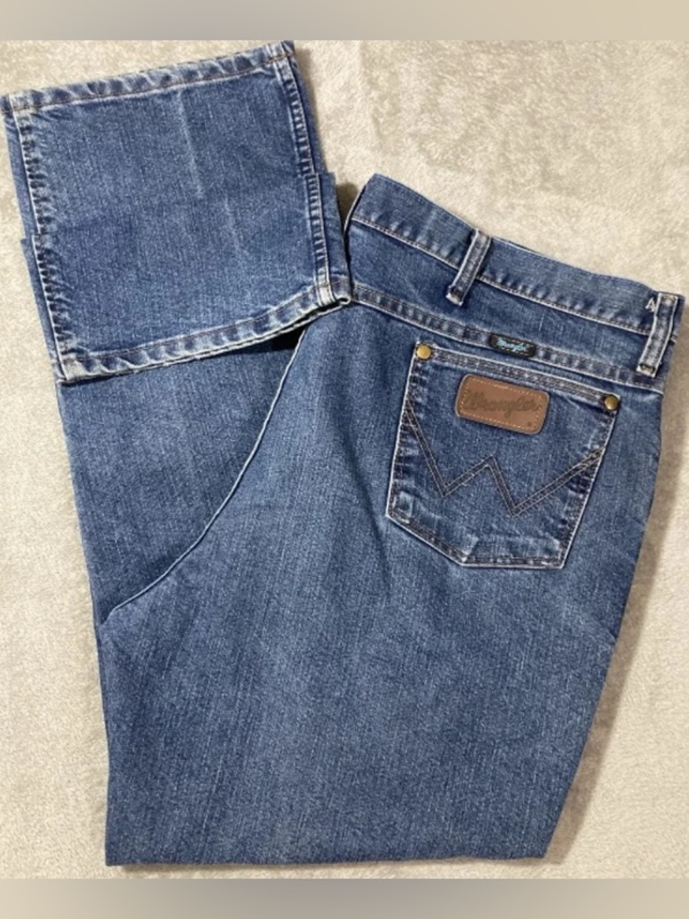 Wrangler 36 Slim Fit Cool Vantage Jeans Mens 40x32 Light Wash